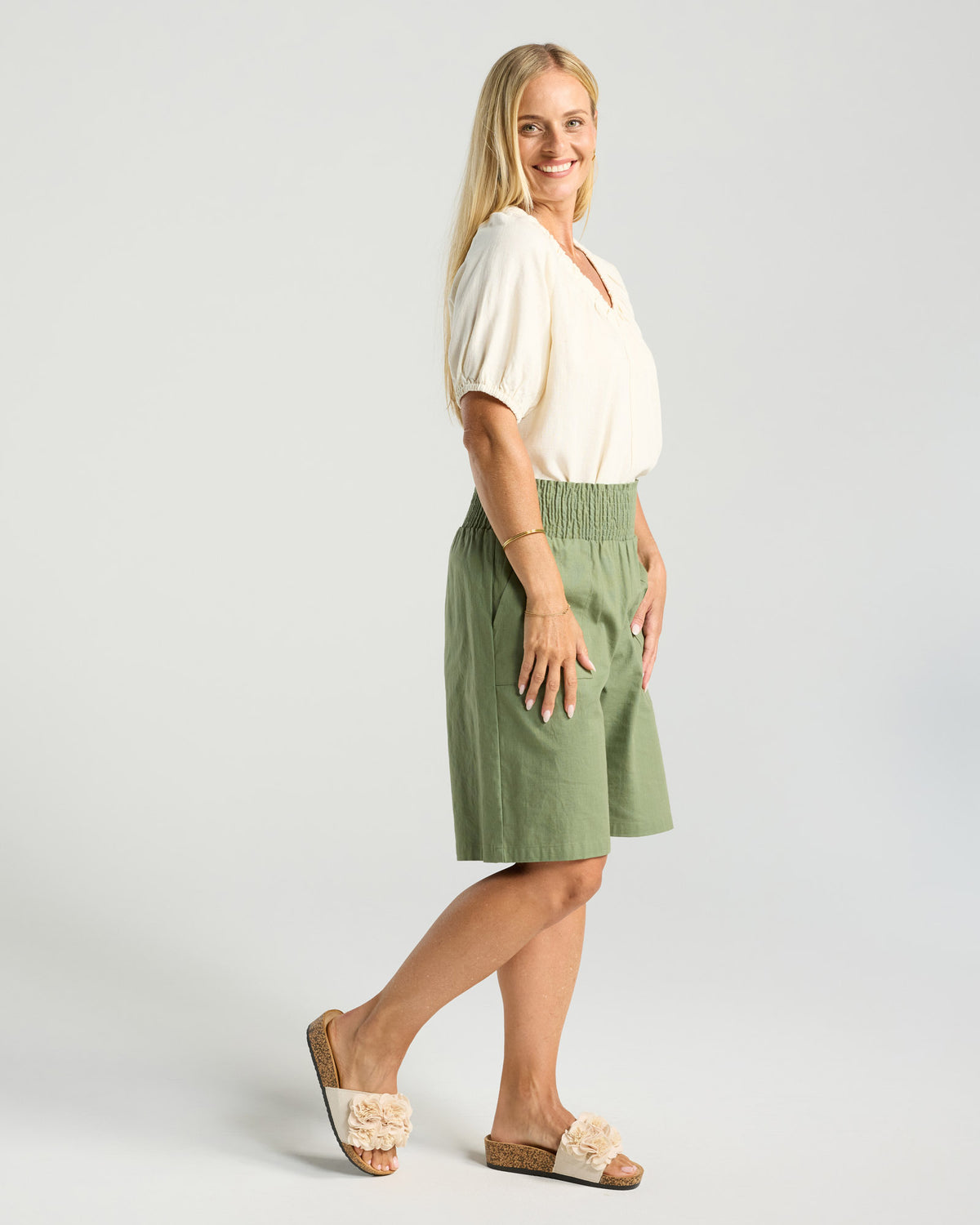 Darcy Shirred Waistband Short