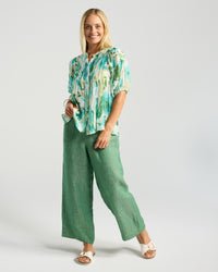 Bridget Pintuck Top - Print