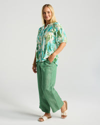 Bridget Pintuck Top - Print