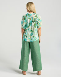 Bridget Pintuck Top - Print