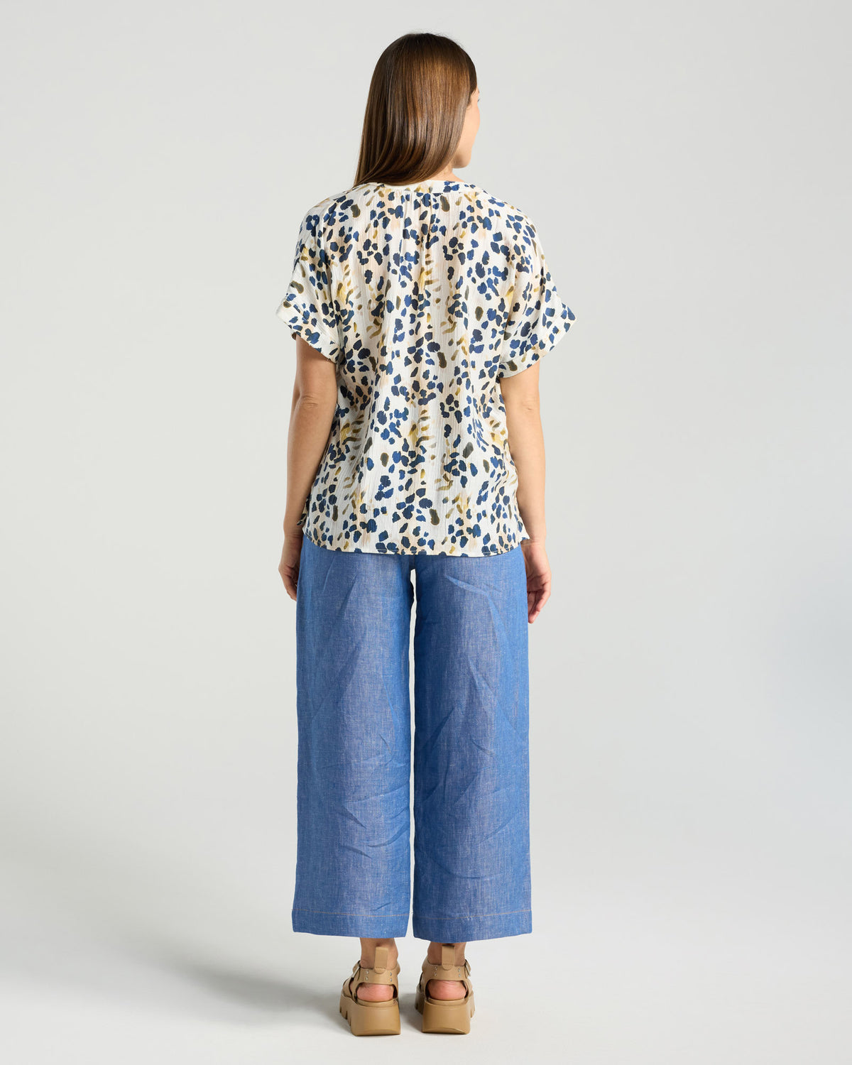 Isidora Button V Neck Top