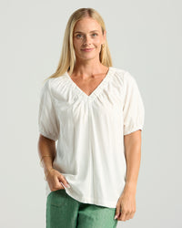 Delfina V Neck Top