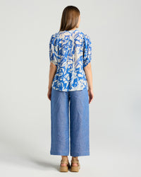 Bridget Pintuck Top - Print