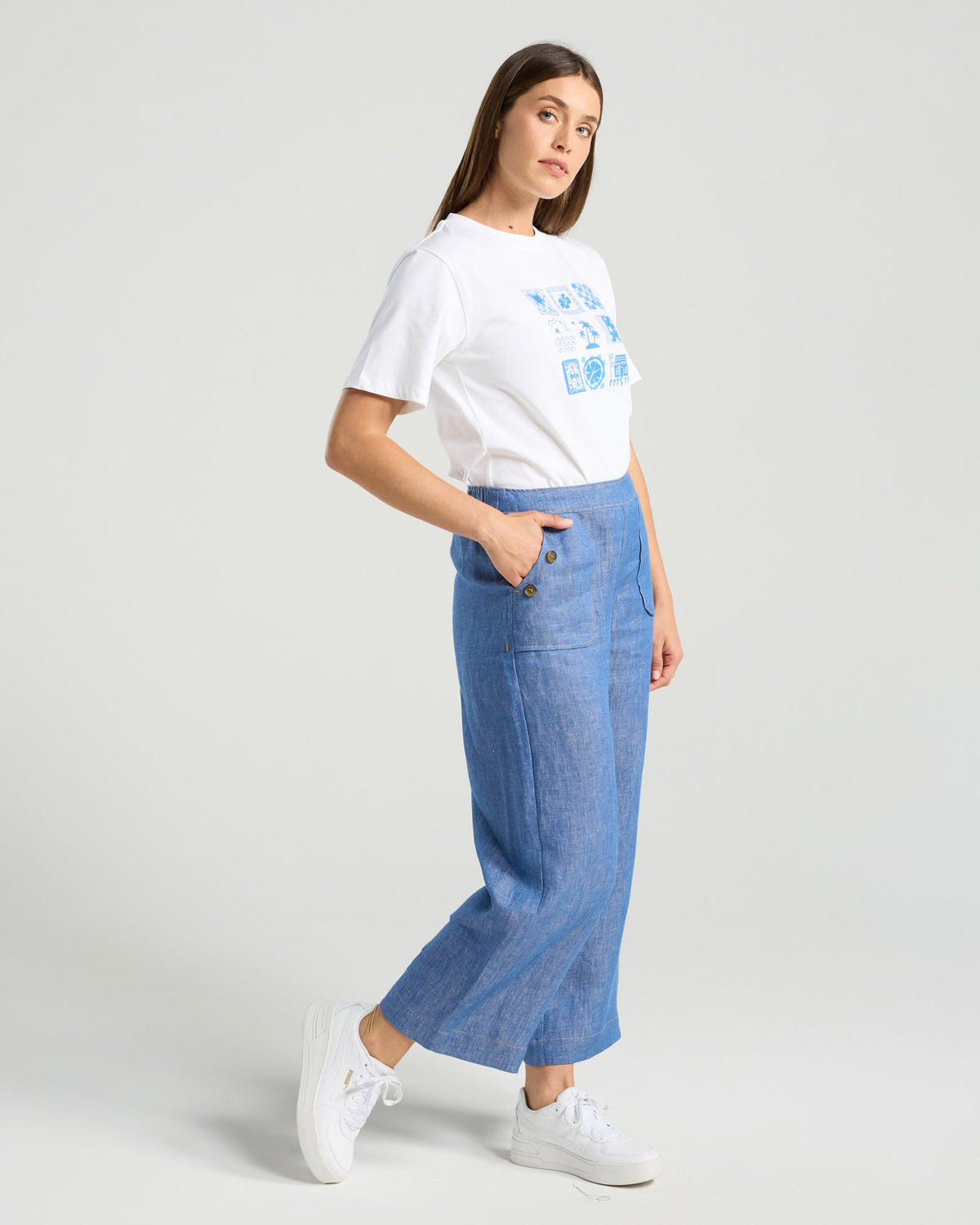 Ester Crop Linen Pant
