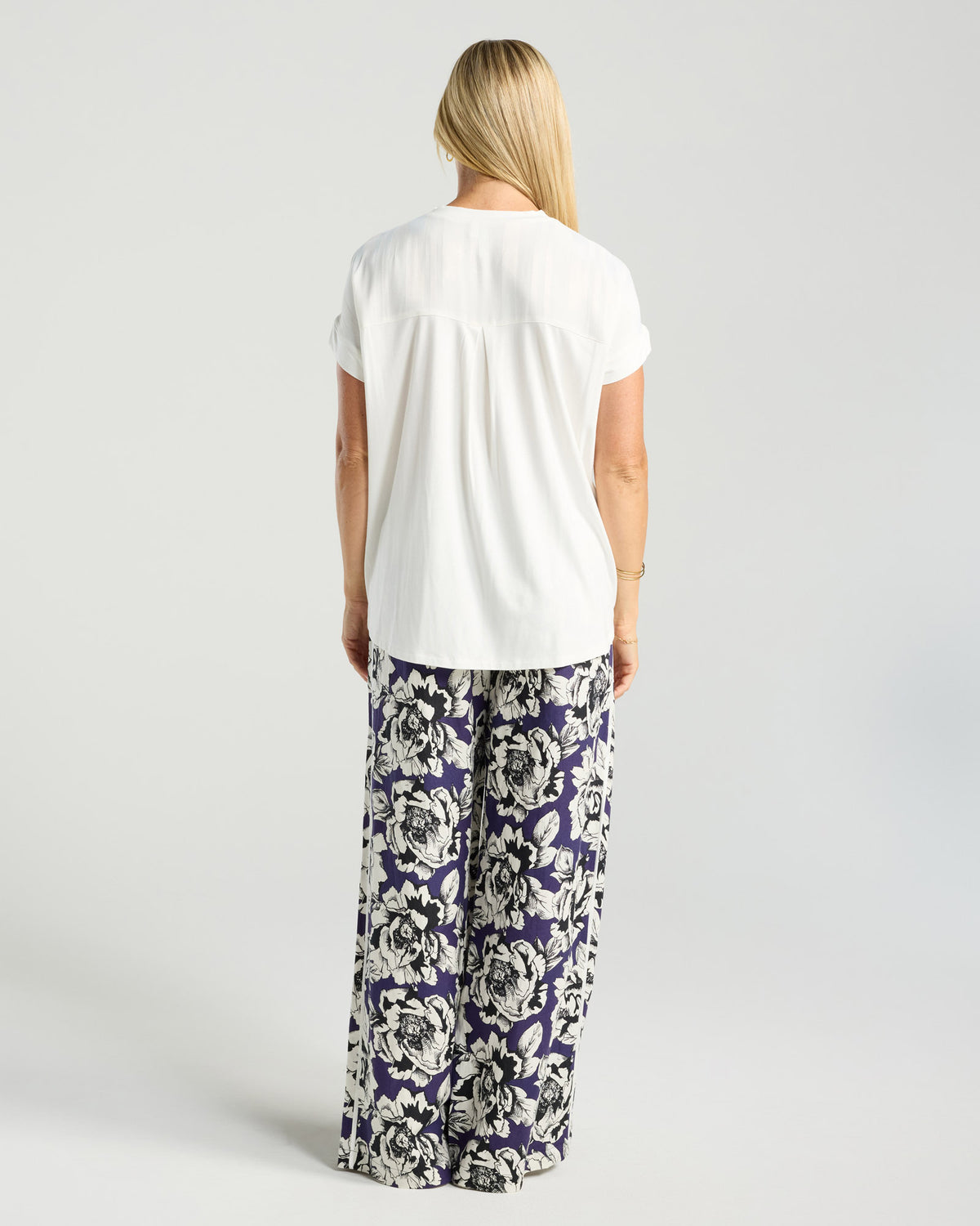 Simona Spliced Satin Top
