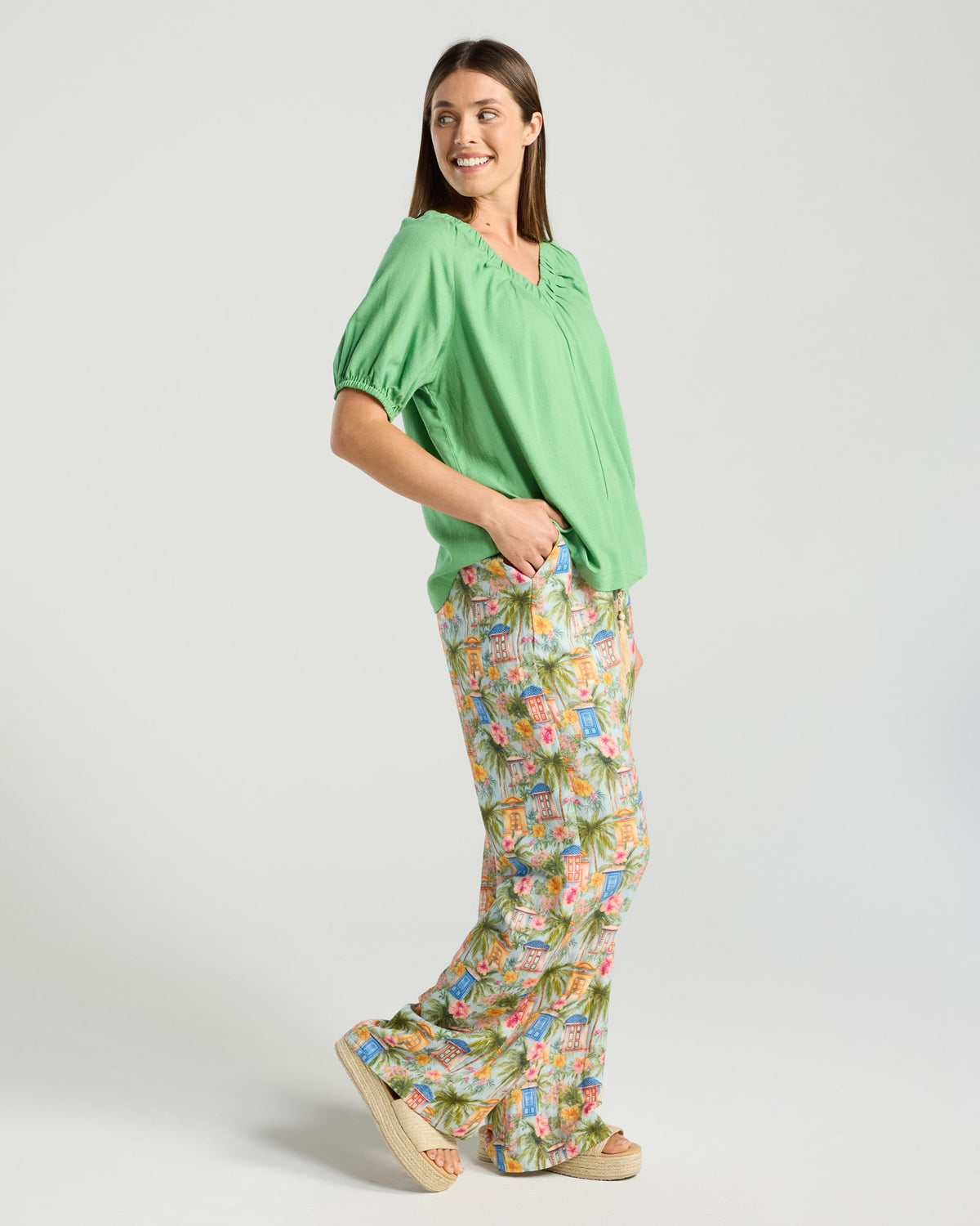 Delfina V Neck Top