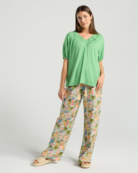 Delfina V Neck Top