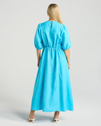 Lorella Contrast Puff Sleeve Dress
