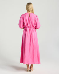 Lorella Contrast Puff Sleeve Dress