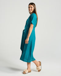 Martina Contrast Stitch Shirt Dress