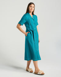 Martina Contrast Stitch Shirt Dress
