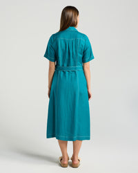 Martina Contrast Stitch Shirt Dress