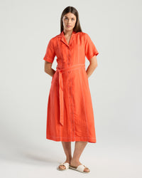 Martina Contrast Stitch Shirt Dress