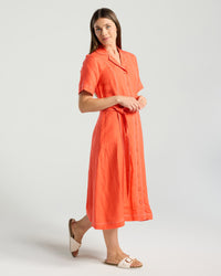Martina Contrast Stitch Shirt Dress