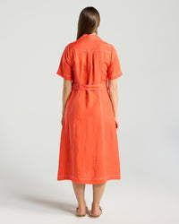 Martina Contrast Stitch Shirt Dress