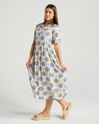 Genevieve Button Placket Dress