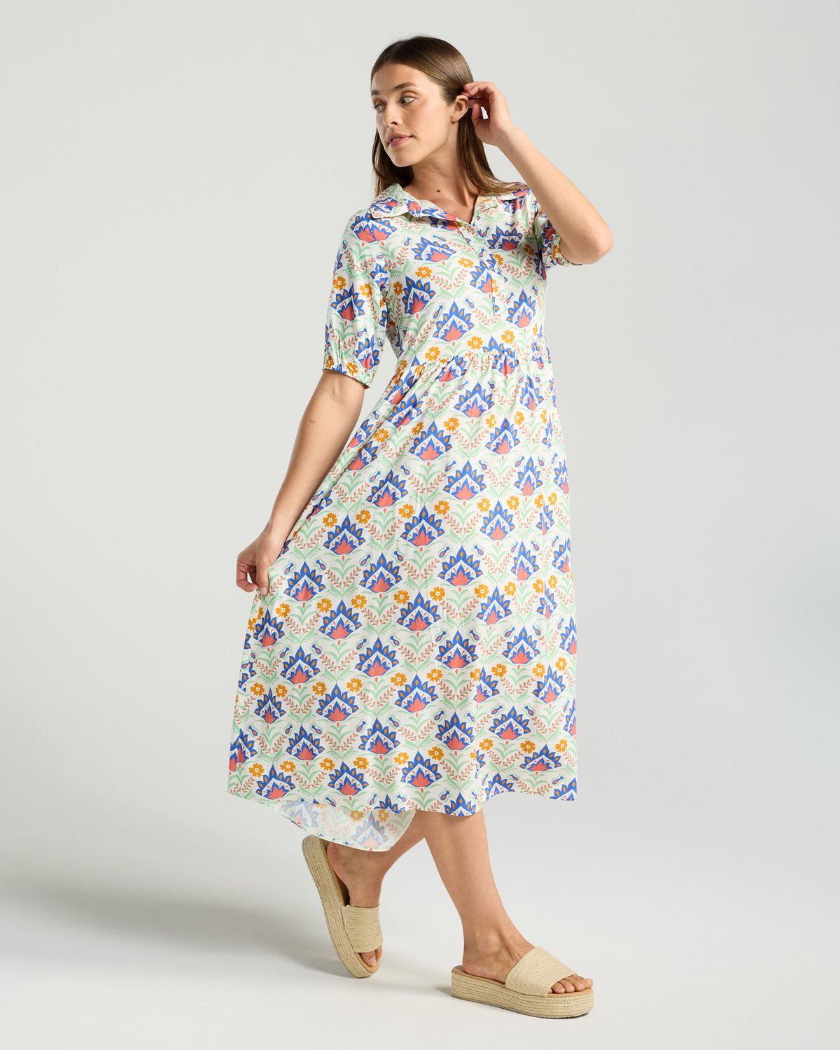 Genevieve Button Placket Dress