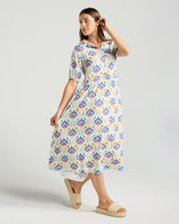 Genevieve Button Placket Dress