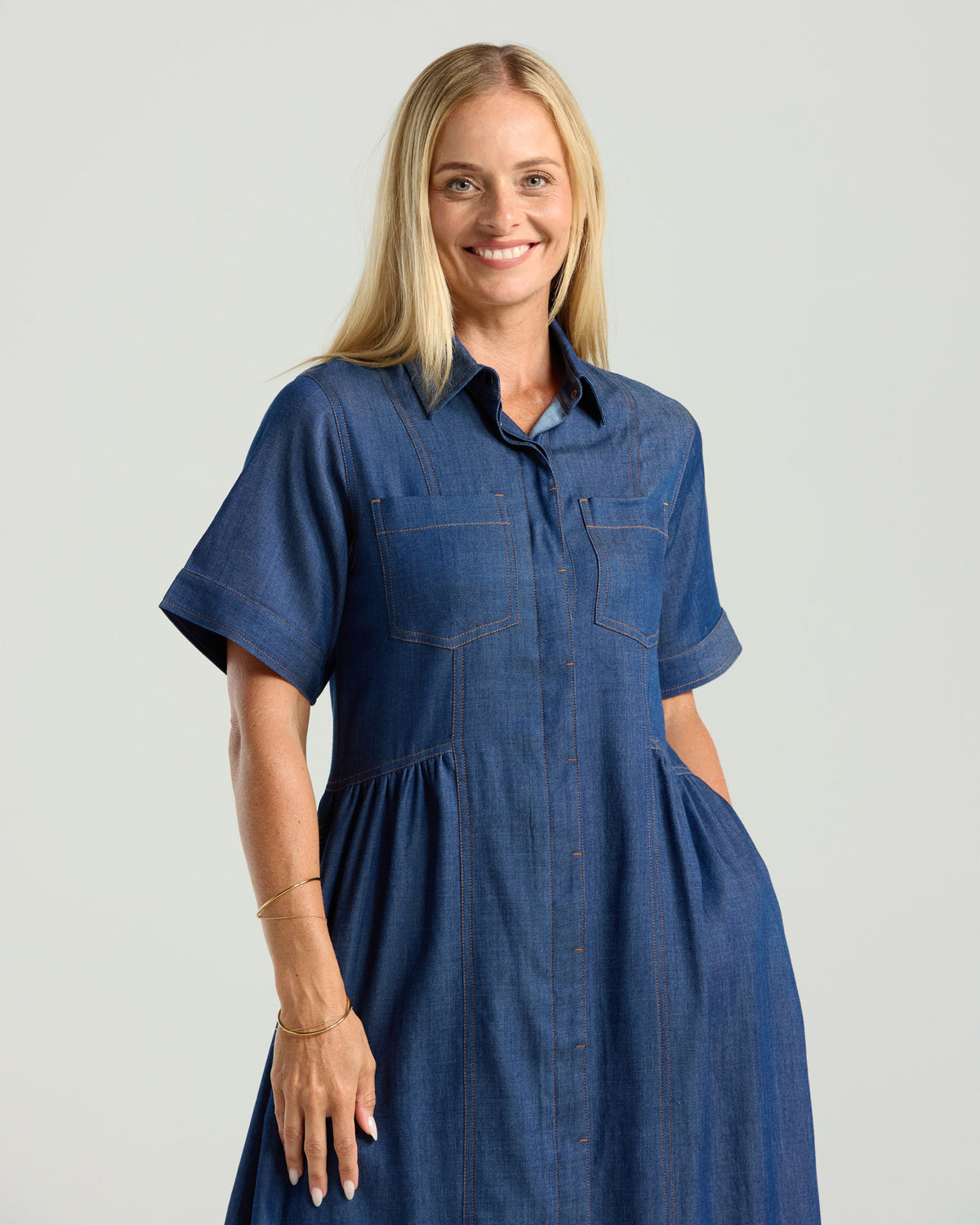 Tulia Chambray Shirt Dress