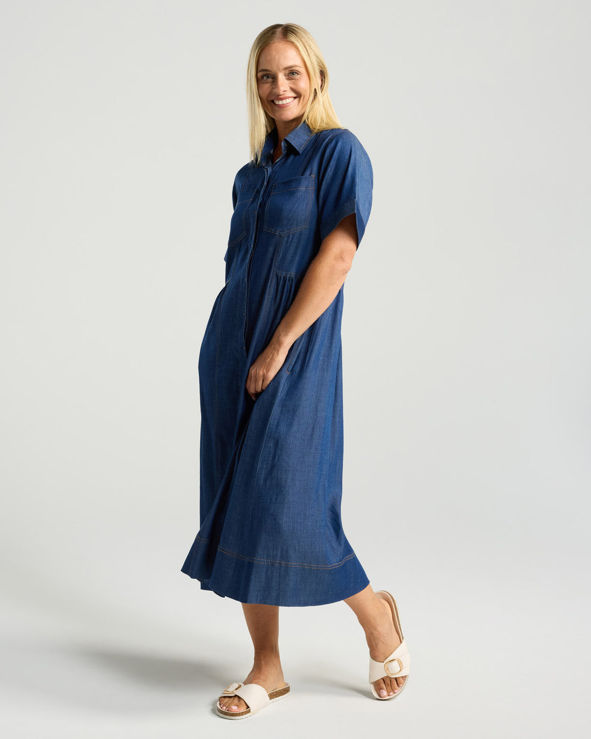 Tulia Chambray Shirt Dress