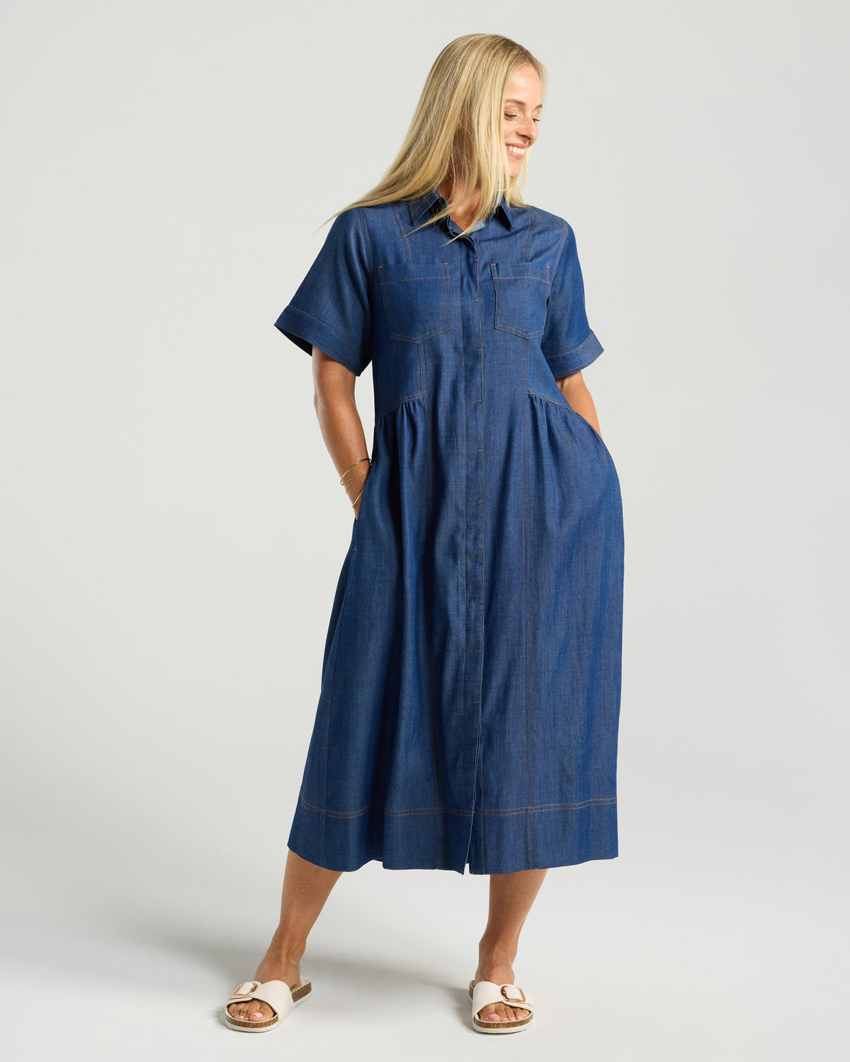 Tulia Chambray Shirt Dress