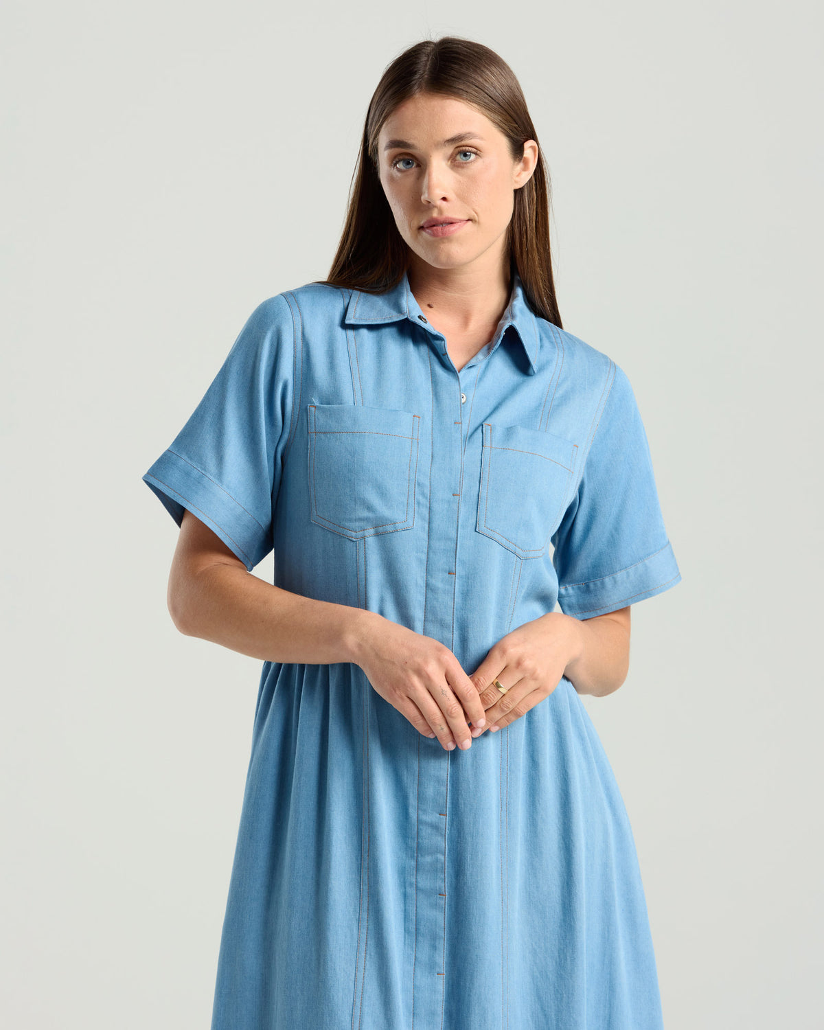 Tulia Chambray Shirt Dress