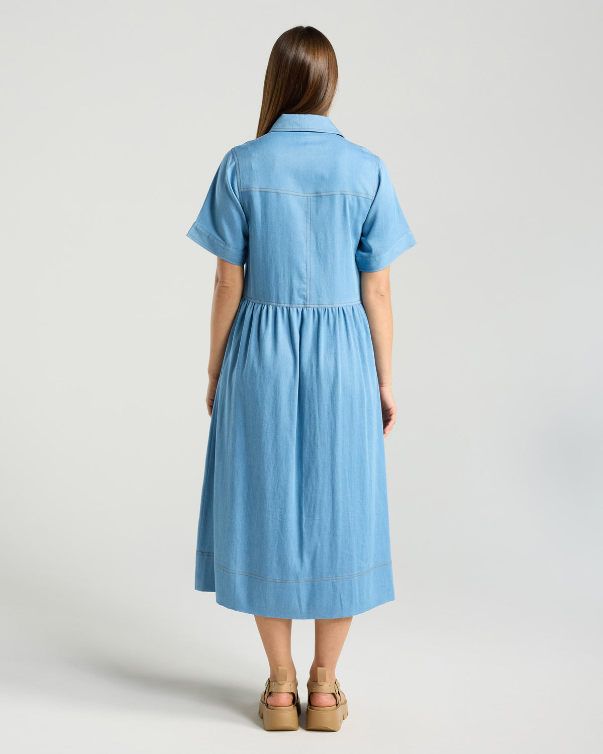 Tulia Chambray Shirt Dress