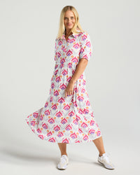 Genevieve Button Placket Dress