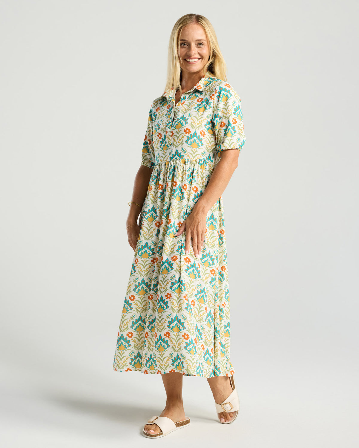 Genevieve Button Placket Dress