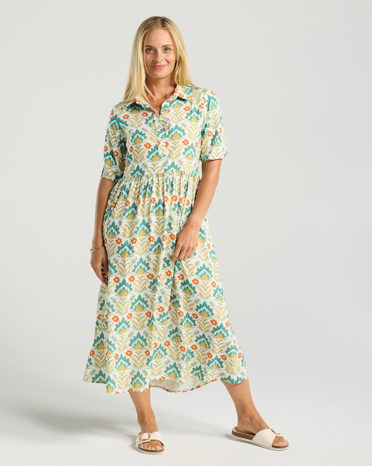 Genevieve Button Placket Dress