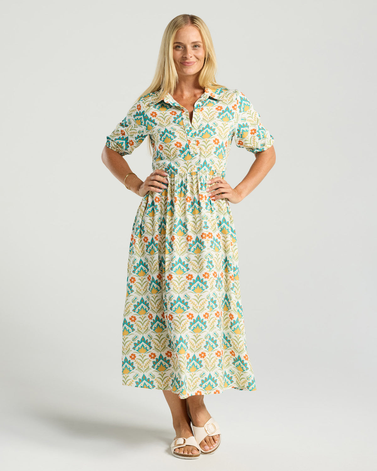Genevieve Button Placket Dress