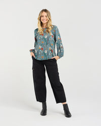 Leanne Pintuck Sleeve Top