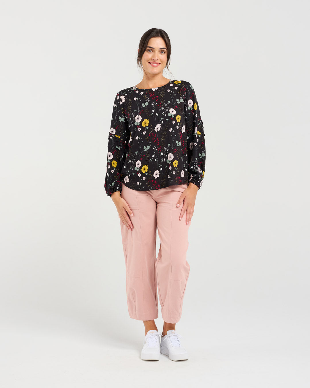 Leanne Pintuck Sleeve Top