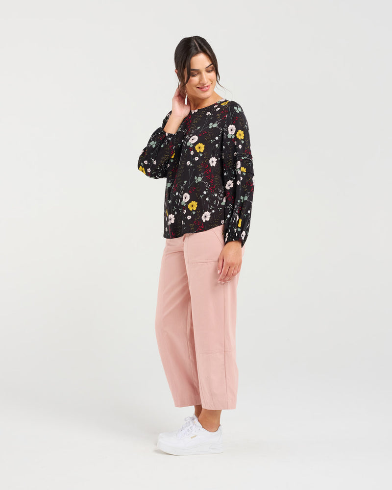 Leanne Pintuck Sleeve Top
