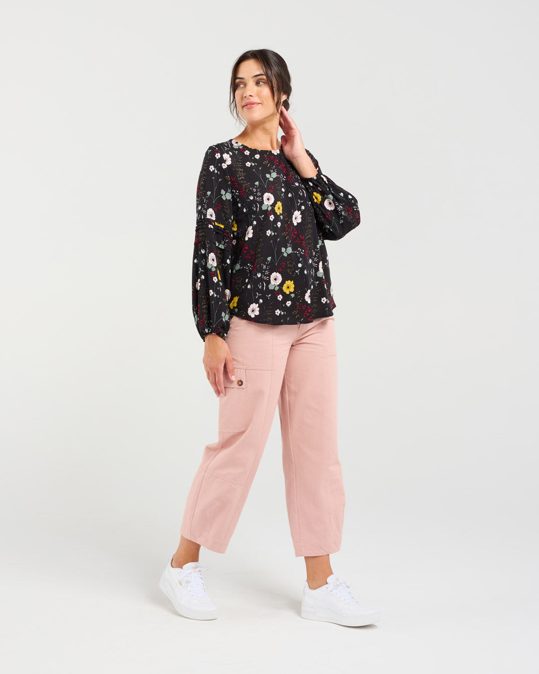 Leanne Pintuck Sleeve Top