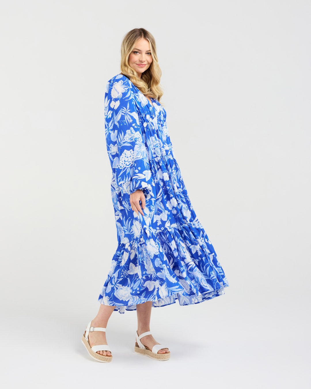 Liana Tiered V-neck Dress
