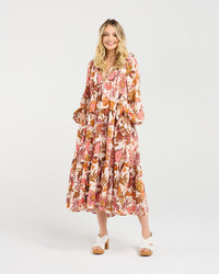 Liana Tiered V-neck Dress