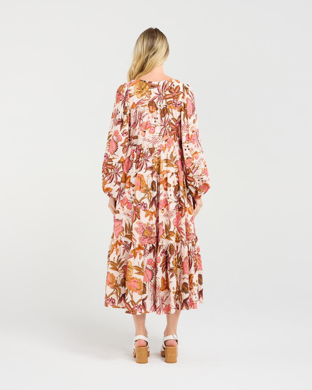 Liana Tiered V-neck Dress