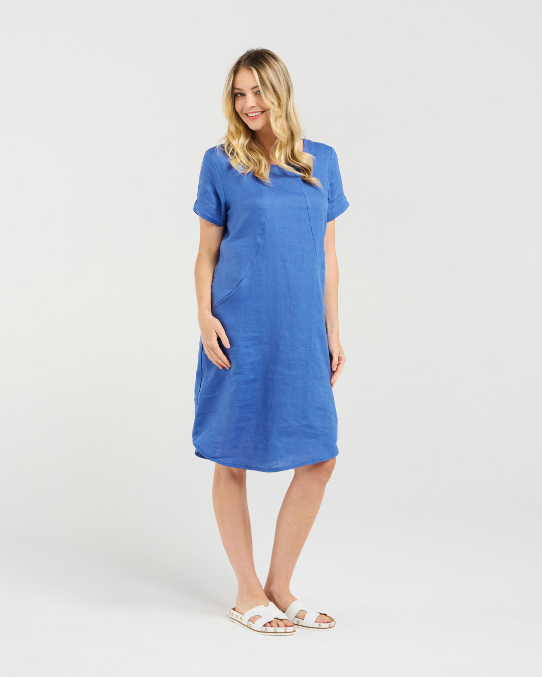 Dianne Short Sleeve Panelled Dress