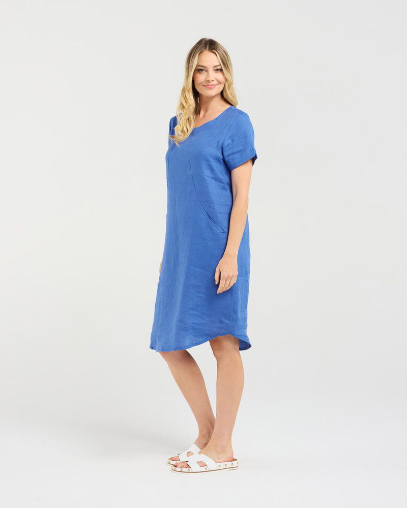 Dianne Short Sleeve Panelled Dress