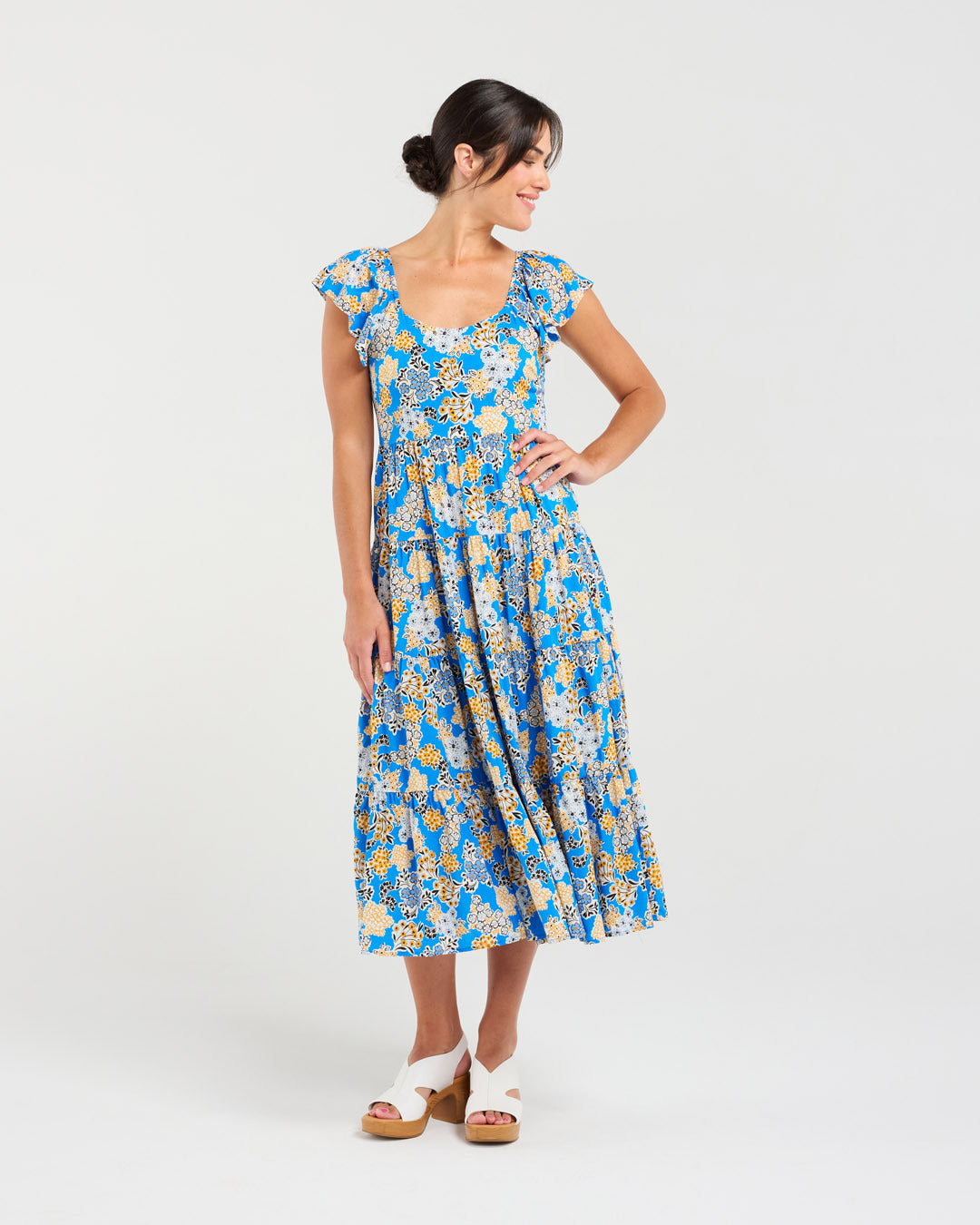 Brielle Flutter Sleeve Dress