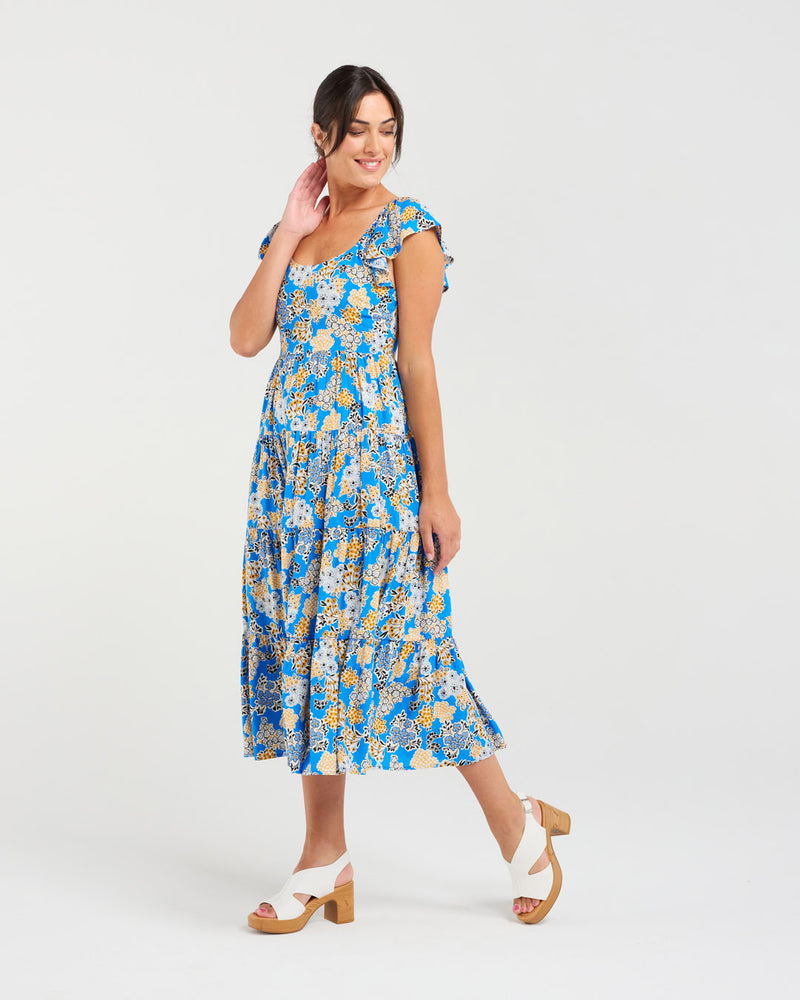 Brielle Flutter Sleeve Dress