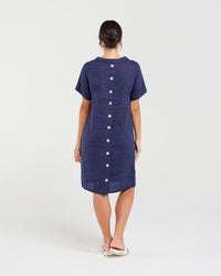 Natacha Linen Button Back Dress