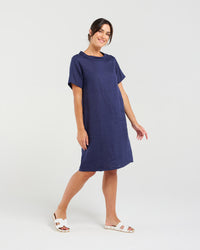 Natacha Linen Button Back Dress