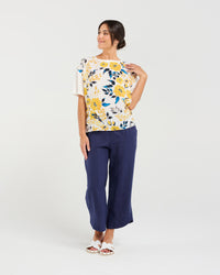 Delphine Print Front Top