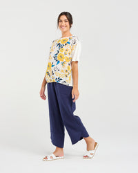 Delphine Print Front Top