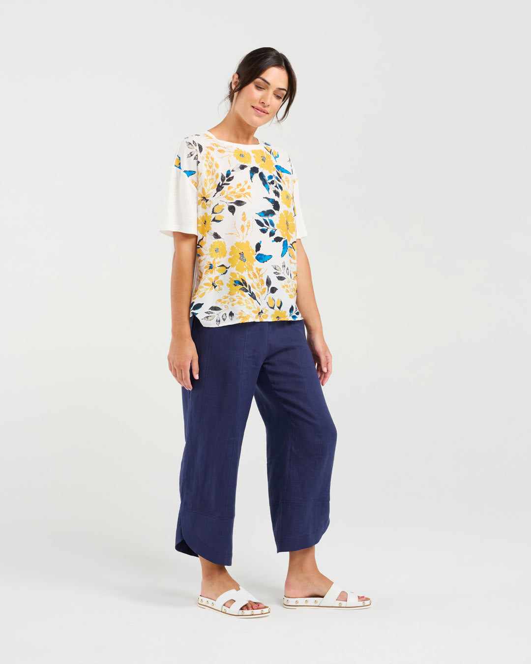 Delphine Print Front Top