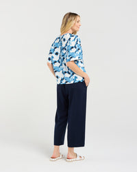 Solange Gathered Short Sleeve Top