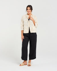 Jacquard Zip Front Jacket