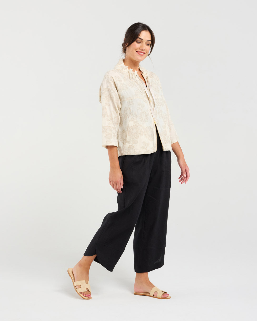 Jacquard Zip Front Jacket